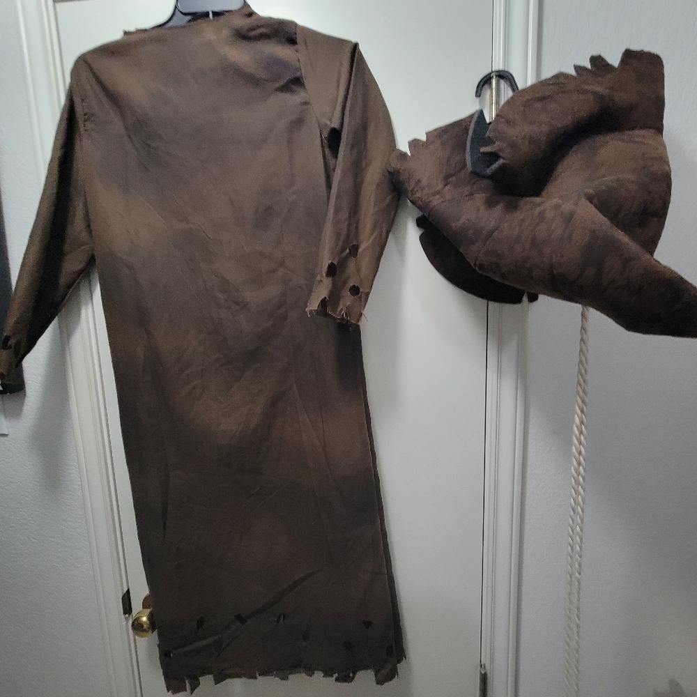 Scarecrow Costume with hat Wizard of Oz Costume Halloween or Theater Play, osfm